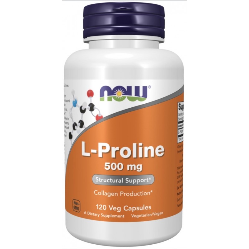 NOW L-Proline 500 mg 120 vegan kapslit